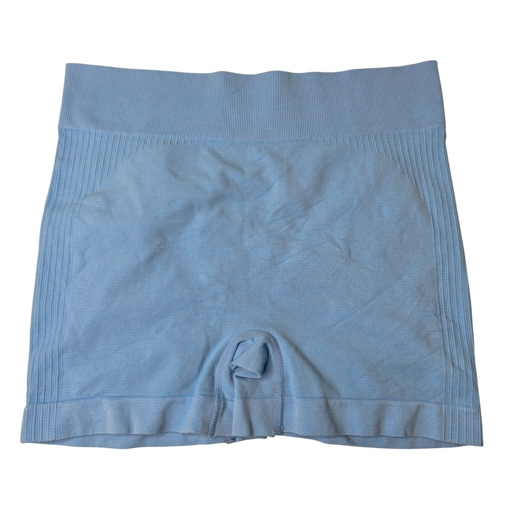 Unbranded Athletic Shorts Womens XXL Blue Scrunch Butt Seamless High Waist Gym